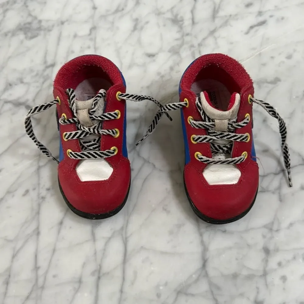 Vintage Leather ColorBlock Walking Shoes Sz 5